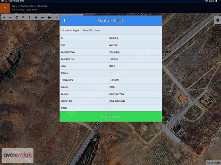 HASTAHANE İLERİSİ 4 KAT 1866 m2 ADA ! (YATIRIM FIRSATI)