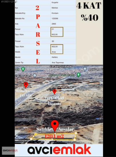 ANAYOLDA (Ankara-Kayseri),2 PARSEL 4 KAT 1204 m2 ŞEHİR MANZARALI